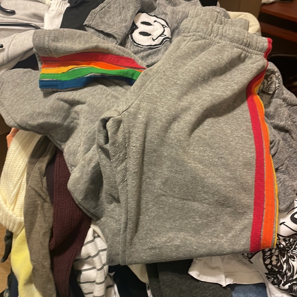 Aviator Nation Rainbow Striped Sweatpants